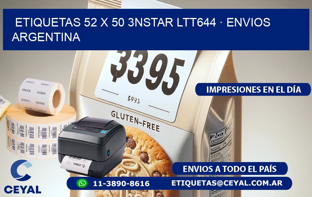 ETIQUETAS 52 x 50 3NSTAR LTT644 · ENVIOS ARGENTINA