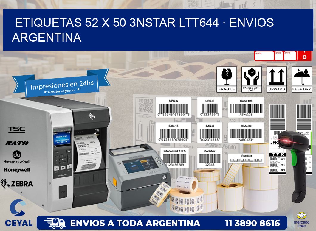 ETIQUETAS 52 x 50 3NSTAR LTT644 · ENVIOS ARGENTINA