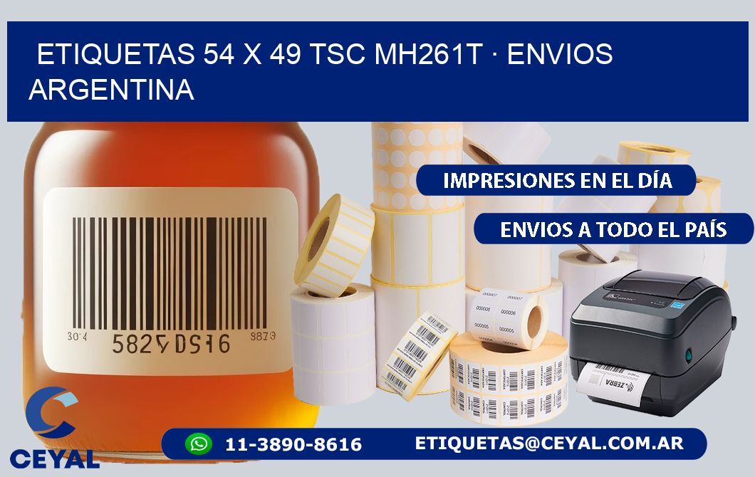 ETIQUETAS 54 x 49 TSC MH261T · ENVIOS ARGENTINA