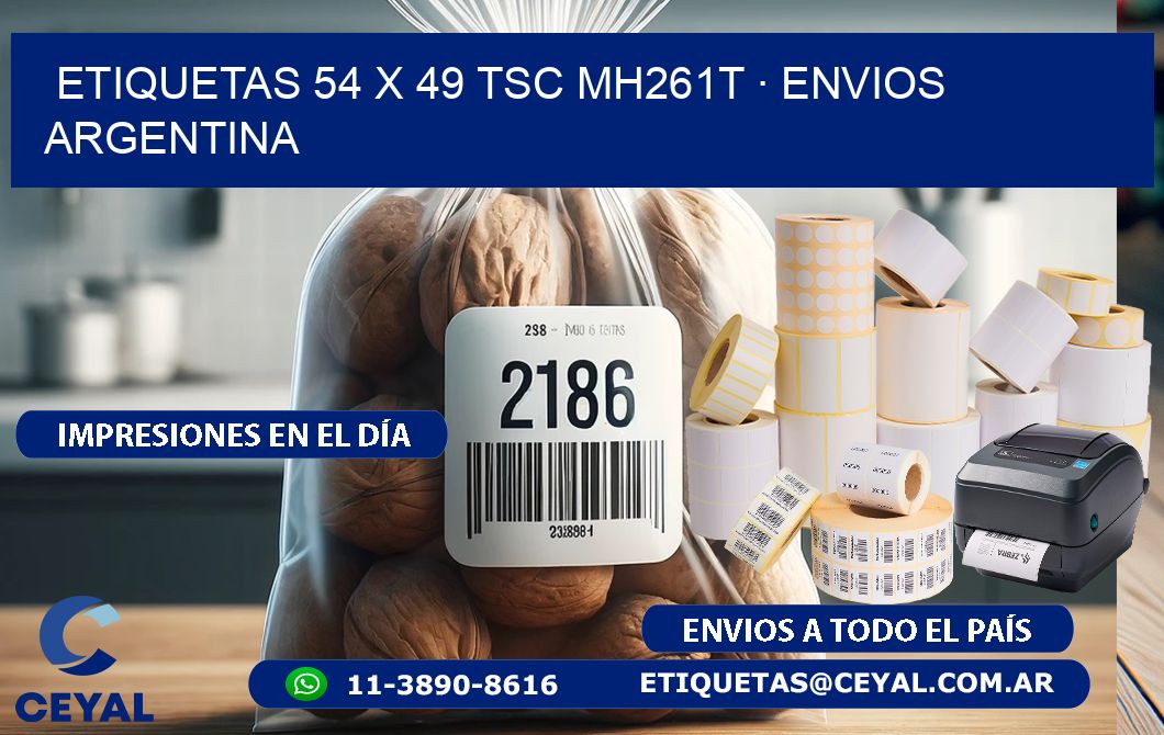 ETIQUETAS 54 x 49 TSC MH261T · ENVIOS ARGENTINA
