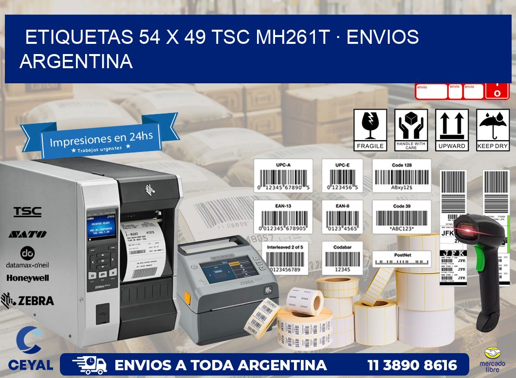 ETIQUETAS 54 x 49 TSC MH261T · ENVIOS ARGENTINA