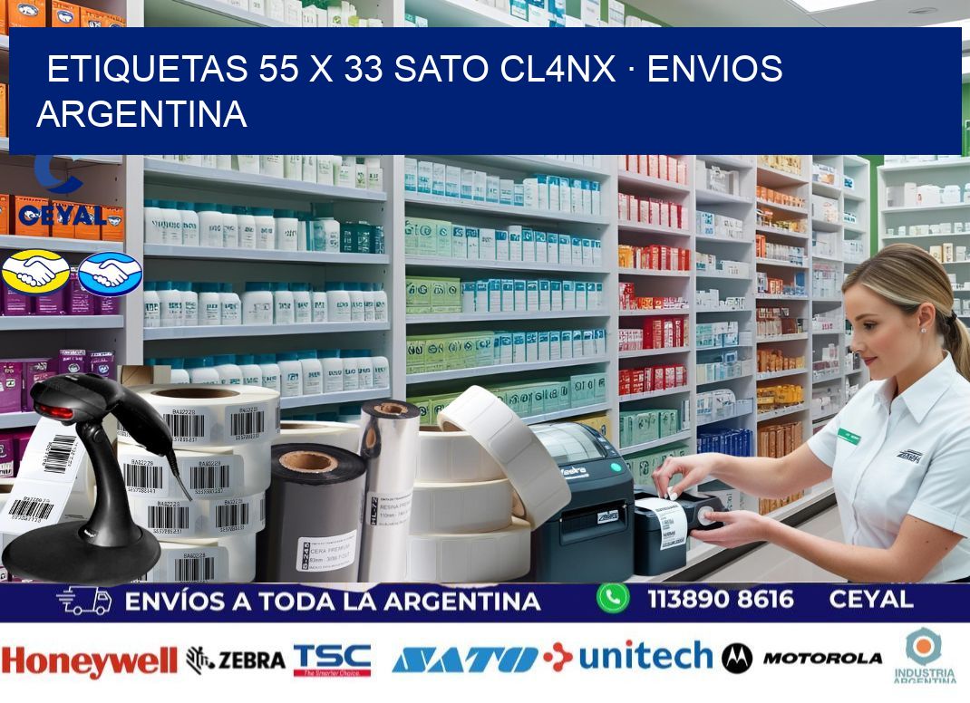 ETIQUETAS 55 x 33 SATO CL4NX · ENVIOS ARGENTINA