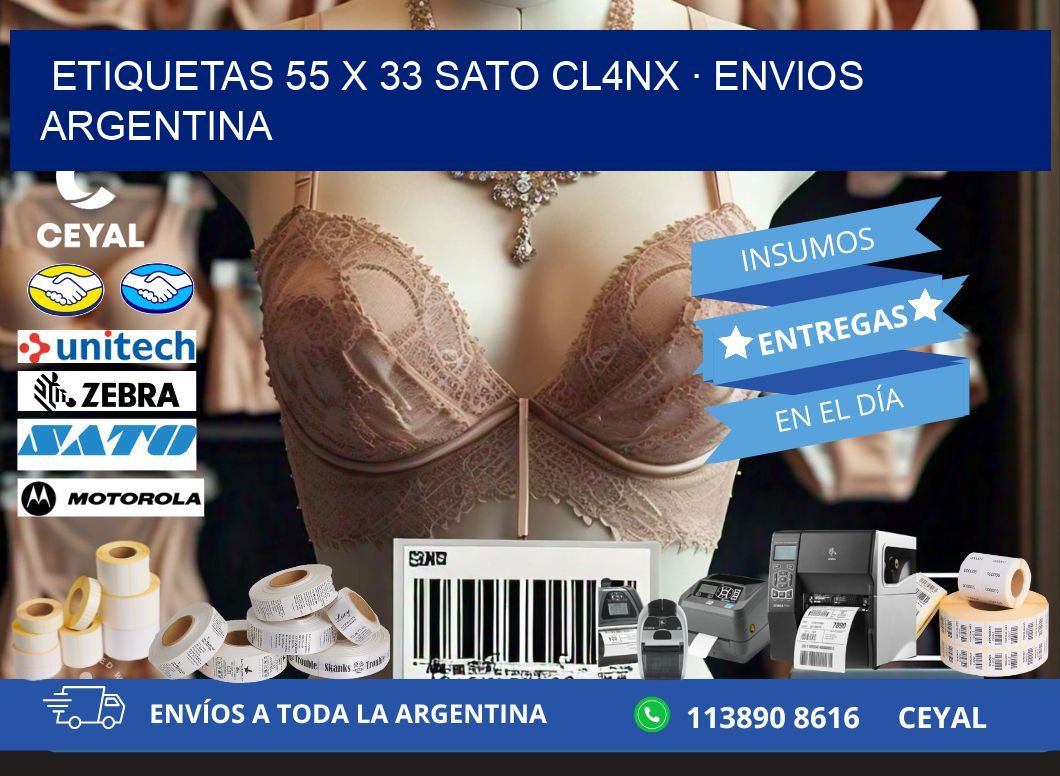 ETIQUETAS 55 x 33 SATO CL4NX · ENVIOS ARGENTINA