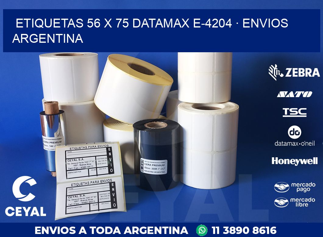 ETIQUETAS 56 x 75 DATAMAX E-4204 · ENVIOS ARGENTINA