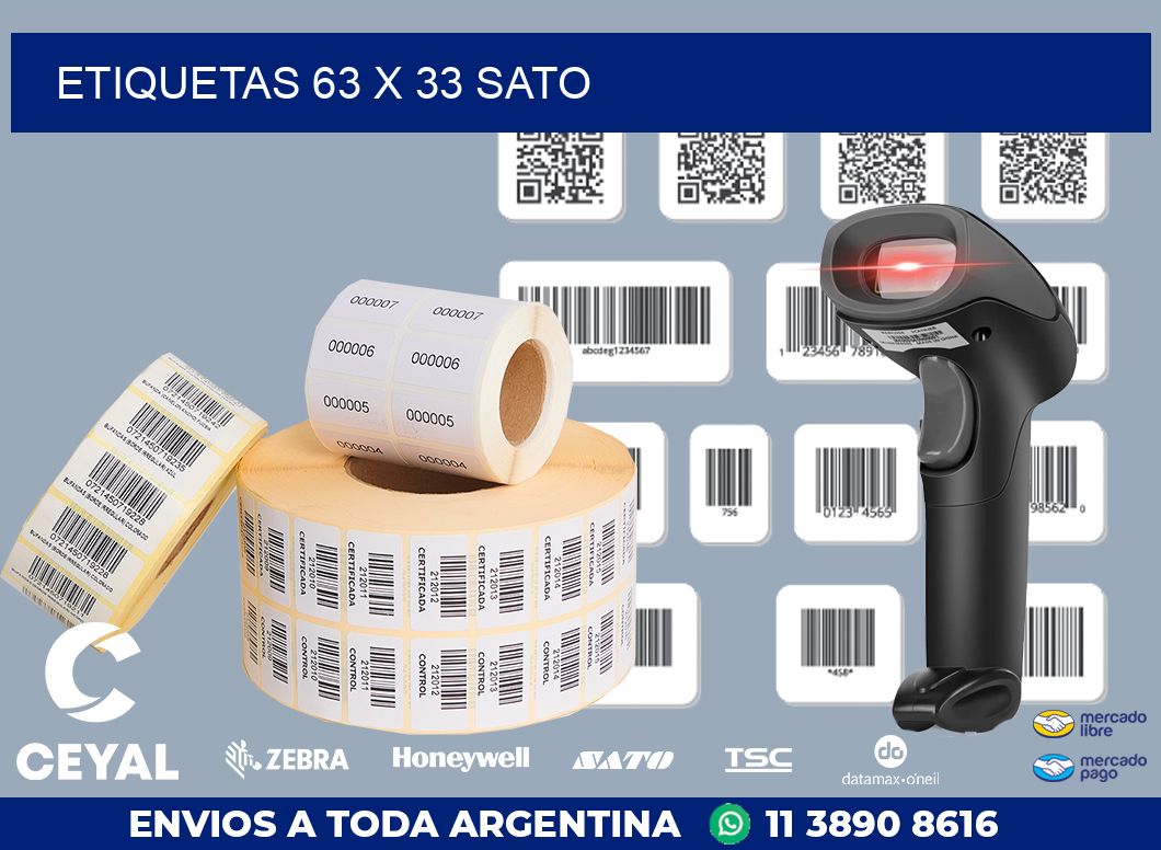 ETIQUETAS 63 x 33 SATO