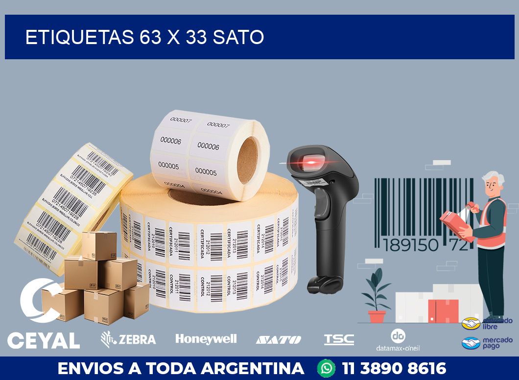 ETIQUETAS 63 x 33 SATO