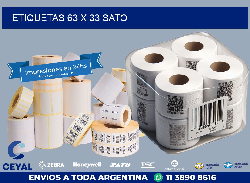ETIQUETAS 63 x 33 SATO