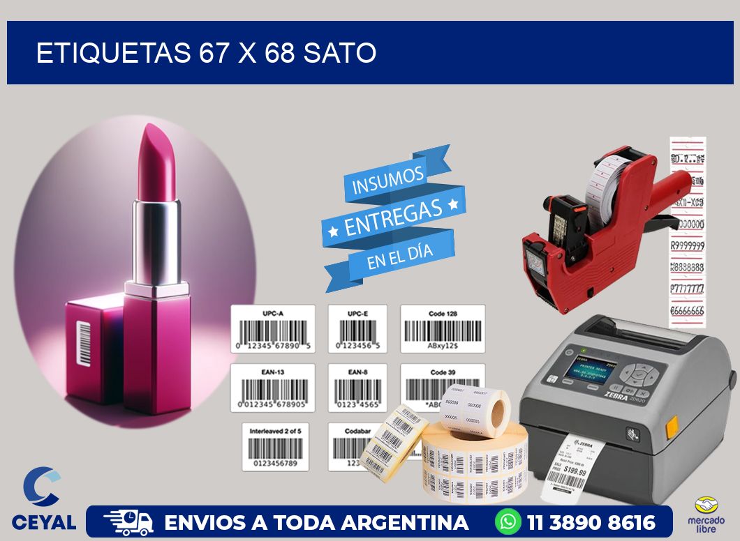 ETIQUETAS 67 x 68 SATO