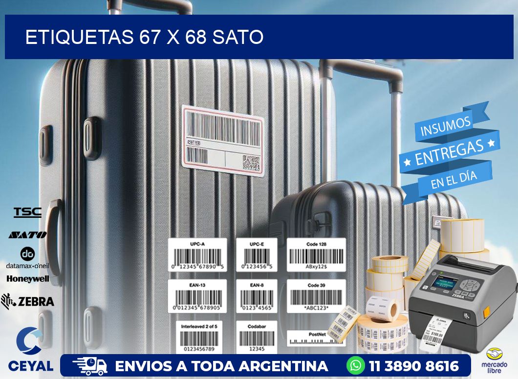 ETIQUETAS 67 x 68 SATO