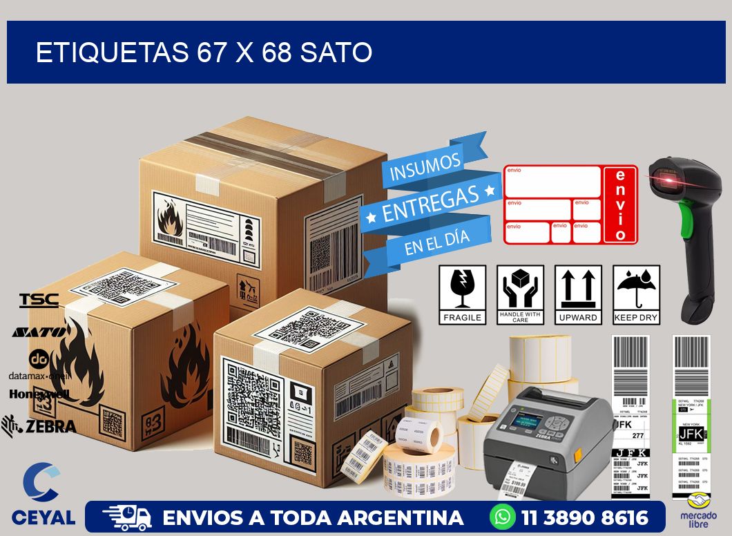 ETIQUETAS 67 x 68 SATO
