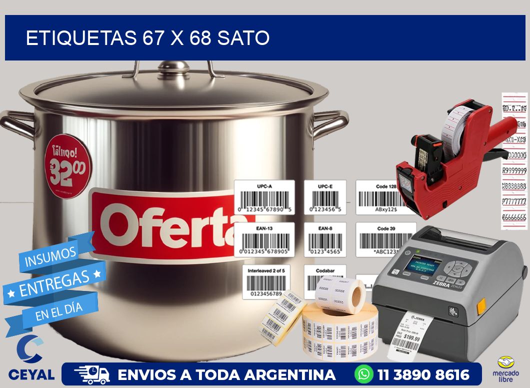 ETIQUETAS 67 x 68 SATO
