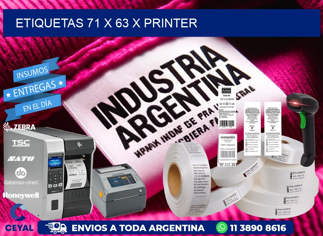 ETIQUETAS 71 x 63 X PRINTER