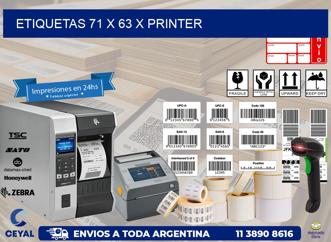 ETIQUETAS 71 x 63 X PRINTER