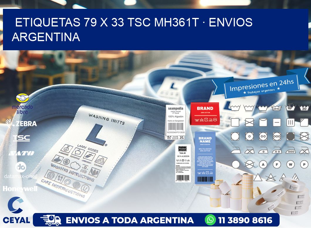 ETIQUETAS 79 x 33 TSC MH361T · ENVIOS ARGENTINA