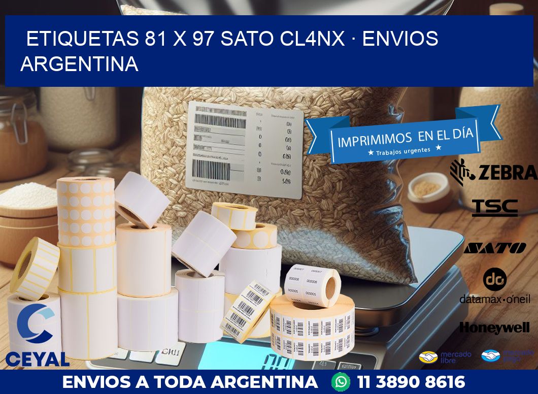ETIQUETAS 81 x 97 SATO CL4NX · ENVIOS ARGENTINA
