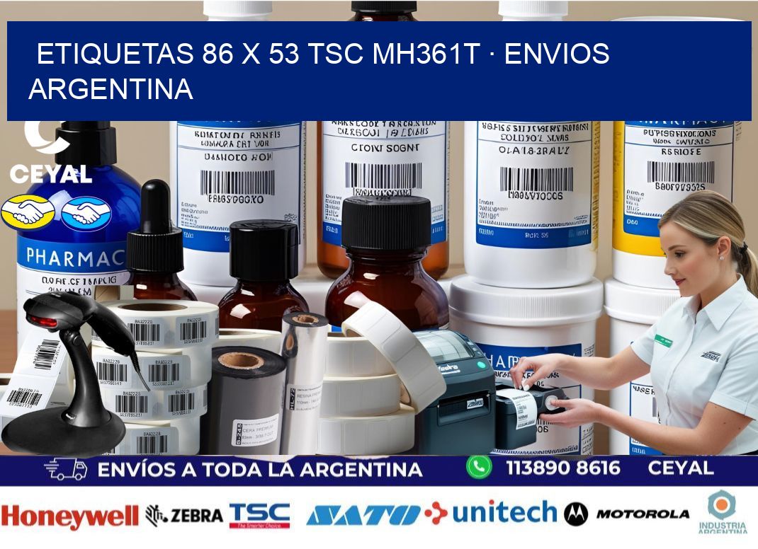 ETIQUETAS 86 x 53 TSC MH361T · ENVIOS ARGENTINA