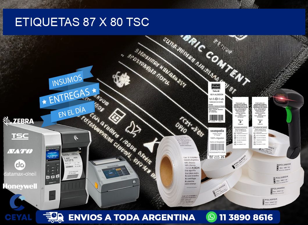 ETIQUETAS 87 x 80 TSC