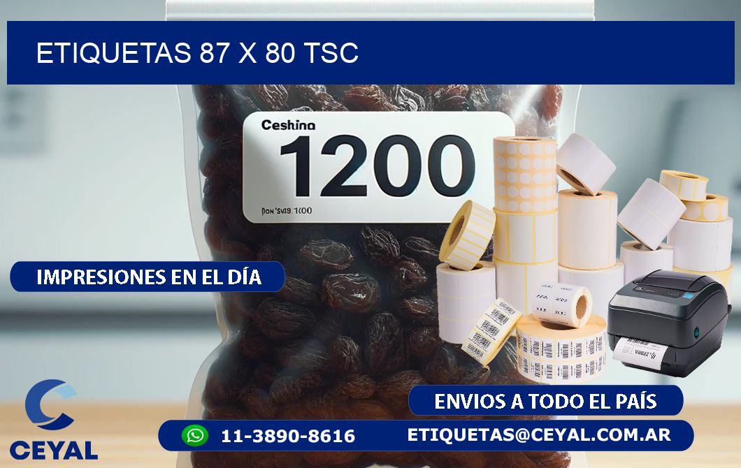 ETIQUETAS 87 x 80 TSC
