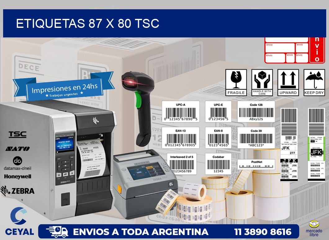 ETIQUETAS 87 x 80 TSC