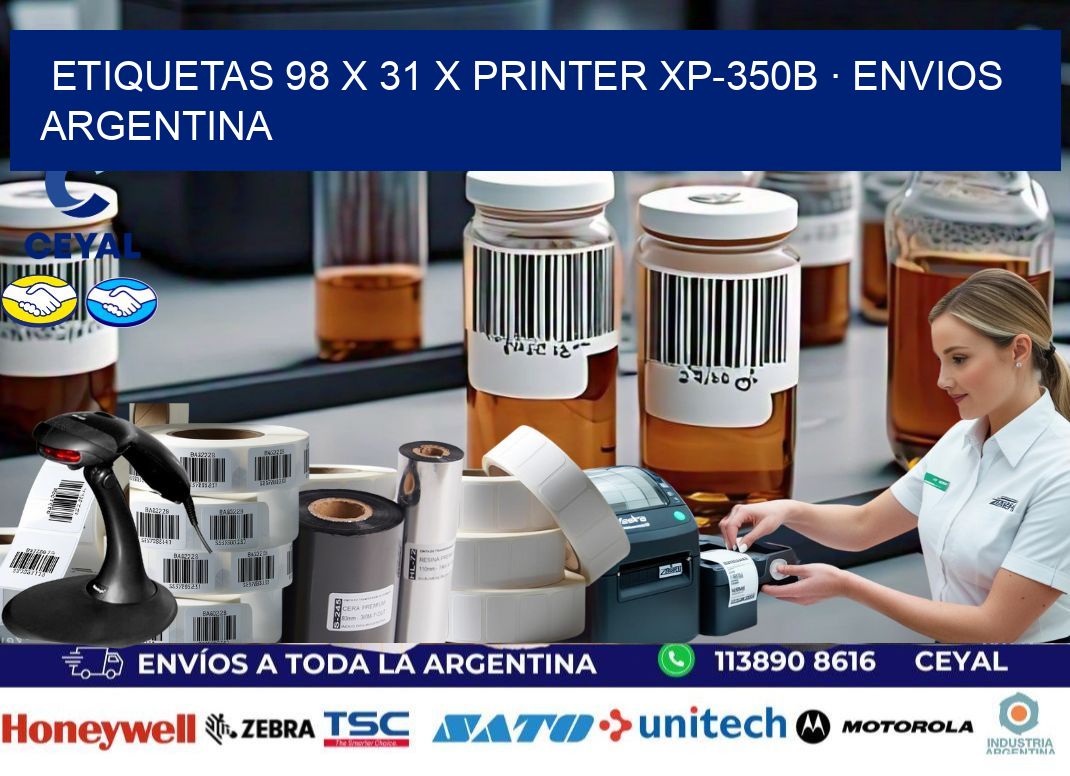 ETIQUETAS 98 x 31 X PRINTER XP-350B · ENVIOS ARGENTINA