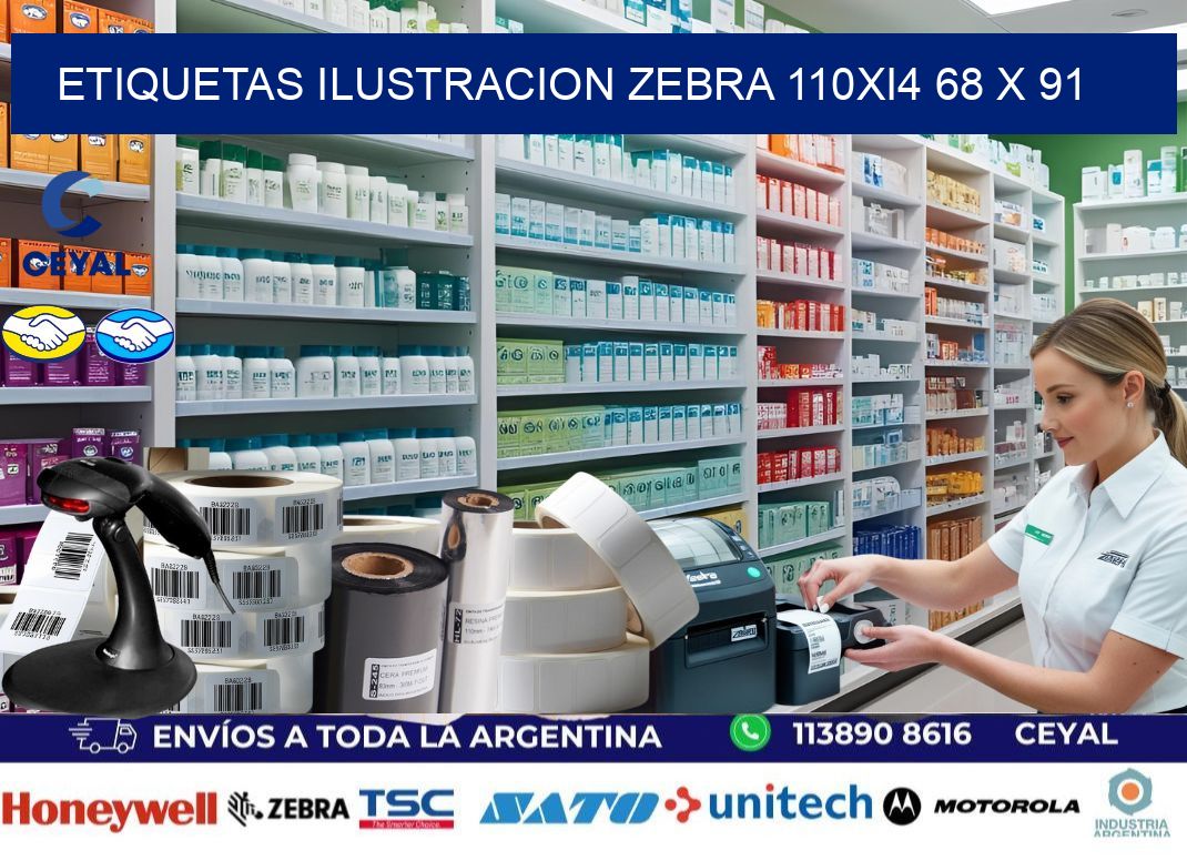 ETIQUETAS ILUSTRACION ZEBRA 110Xi4 68 x 91