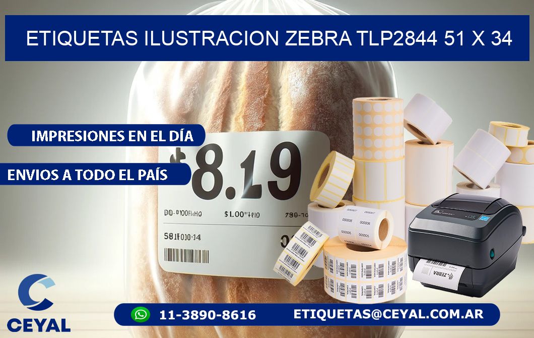 ETIQUETAS ILUSTRACION ZEBRA TLP2844 51 x 34
