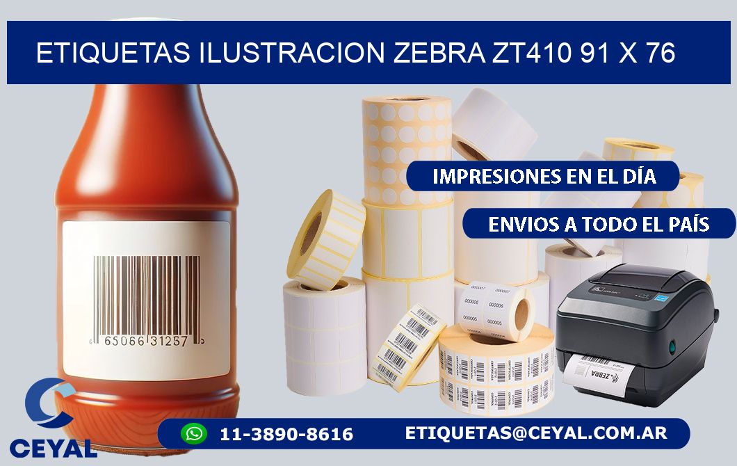 ETIQUETAS ILUSTRACION ZEBRA ZT410 91 x 76