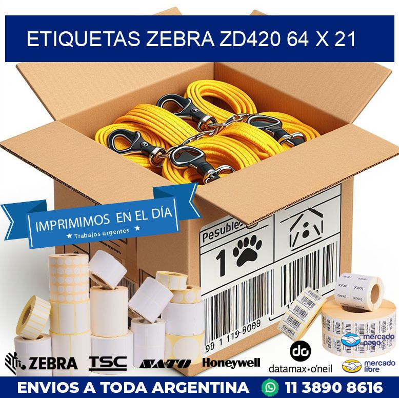 ETIQUETAS Zebra ZD420 64 x 21