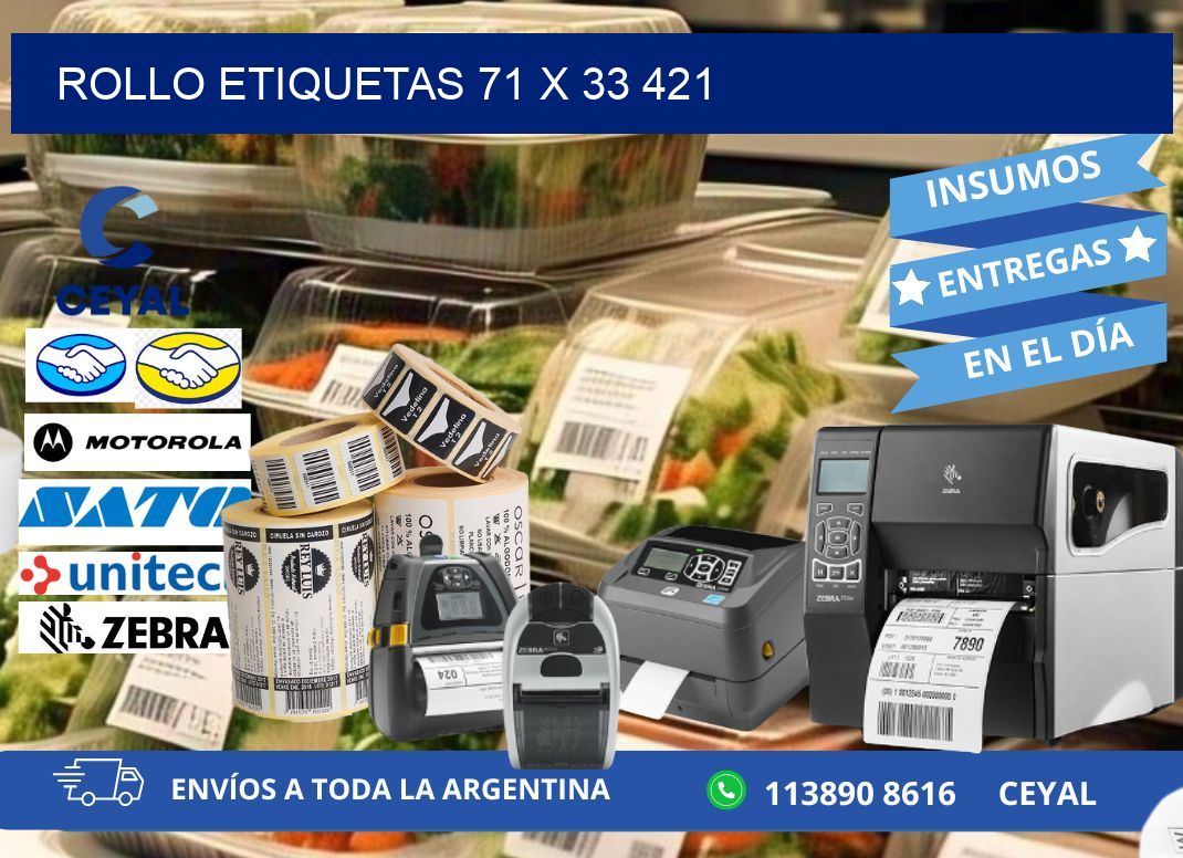 Rollo etiquetas 71 x 33 421