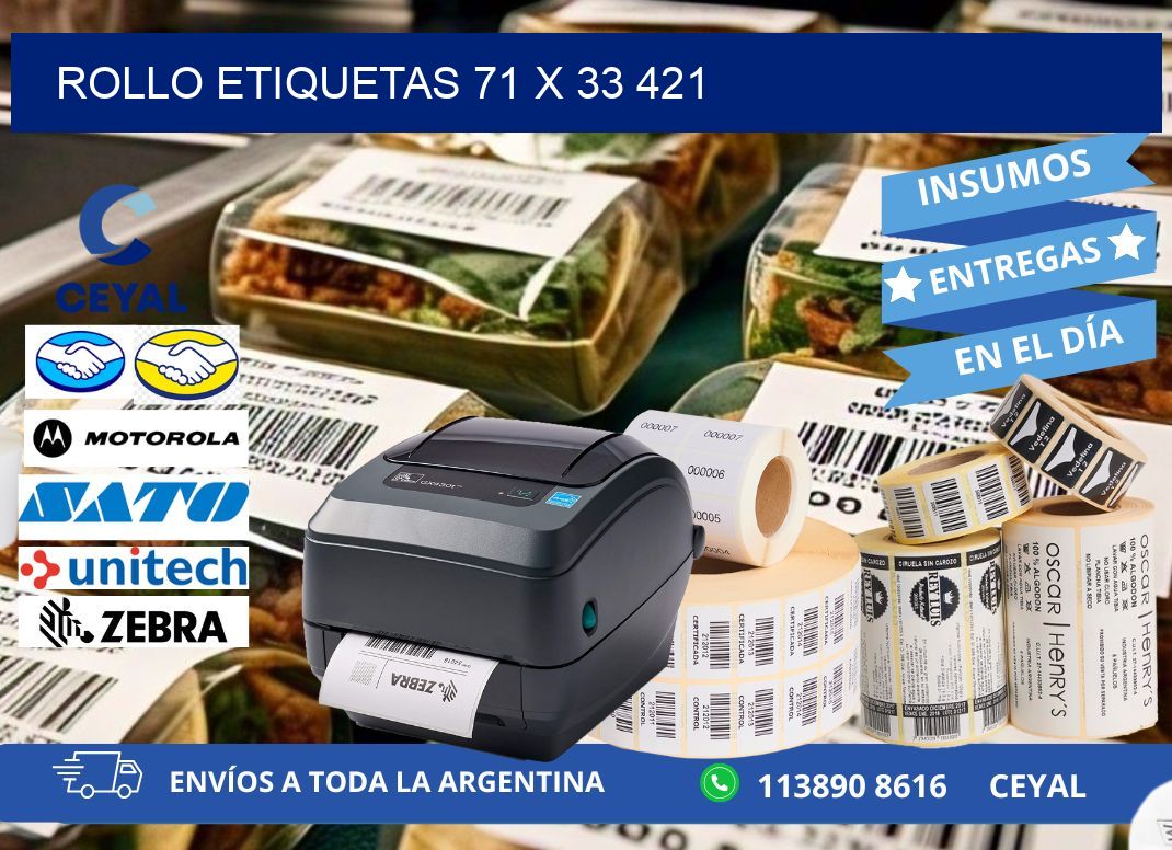 Rollo etiquetas 71 x 33 421