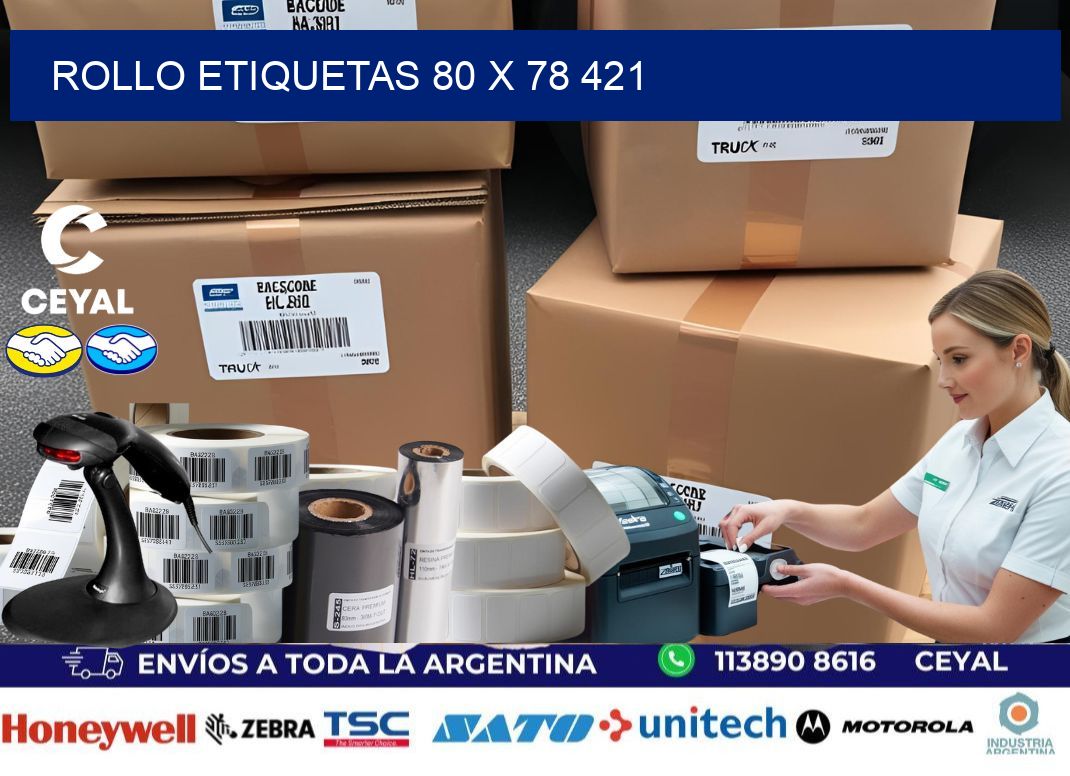 Rollo etiquetas 80 x 78 421