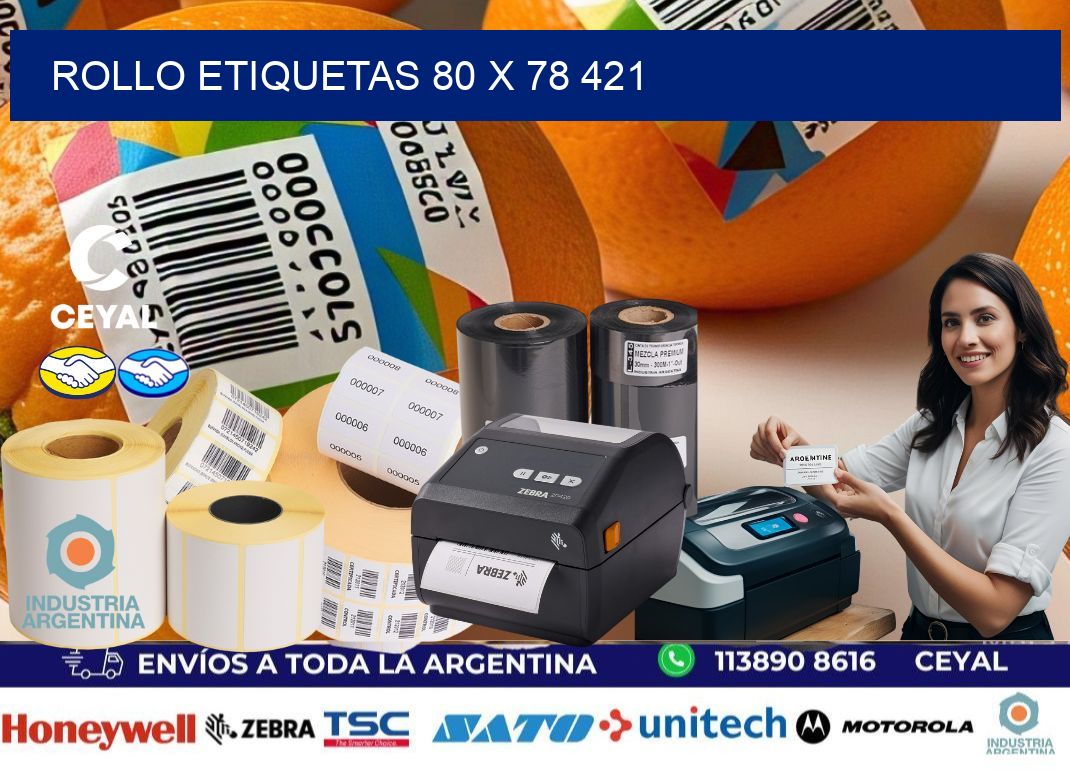 Rollo etiquetas 80 x 78 421