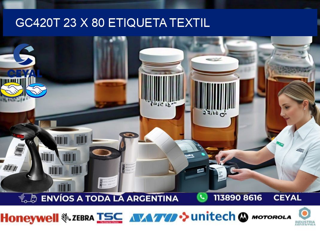 GC420T 23 x 80 ETIQUETA TEXTIL