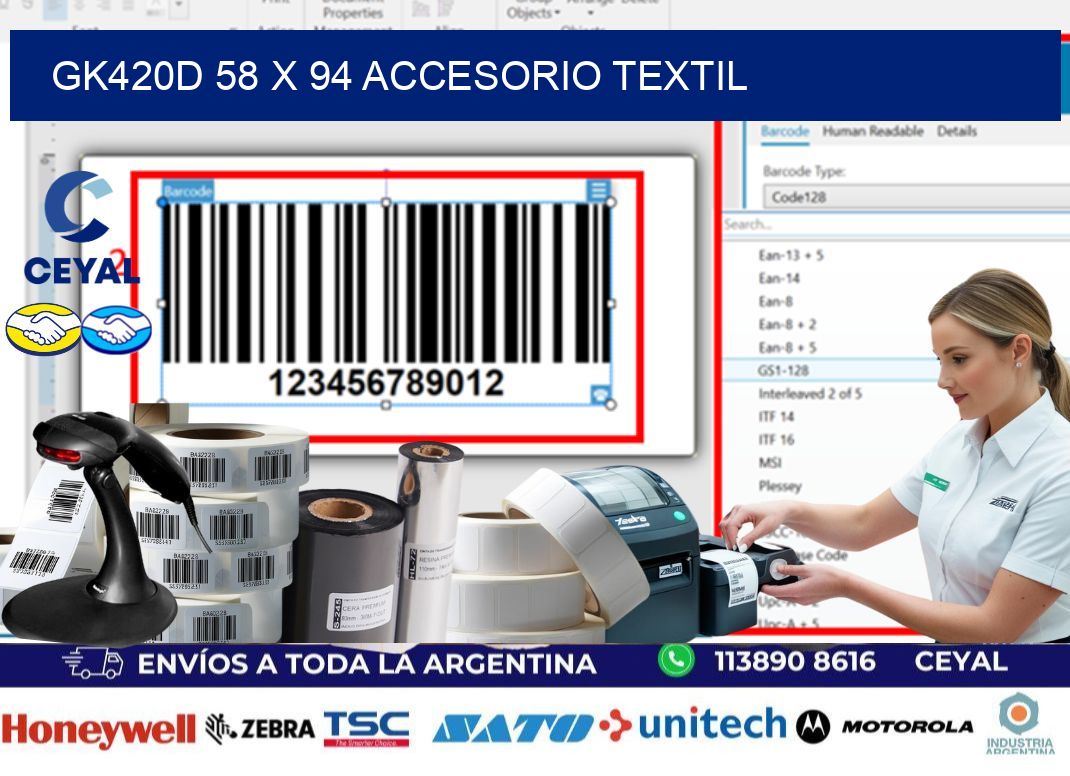 GK420D 58 x 94 ACCESORIO TEXTIL