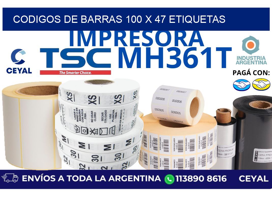codigos de barras 100 x 47 etiquetas