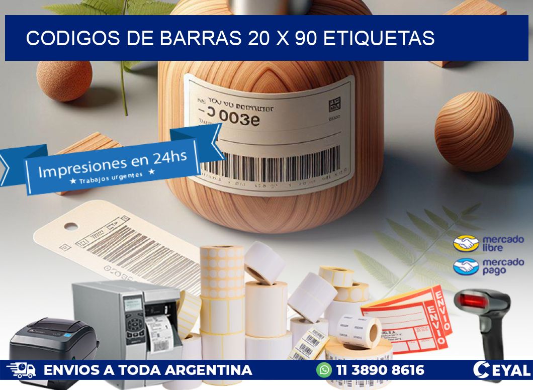 codigos de barras 20 x 90 etiquetas