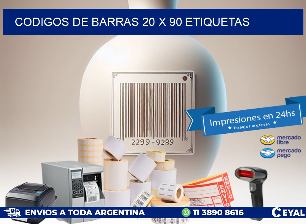 codigos de barras 20 x 90 etiquetas