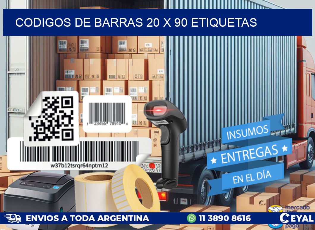 codigos de barras 20 x 90 etiquetas