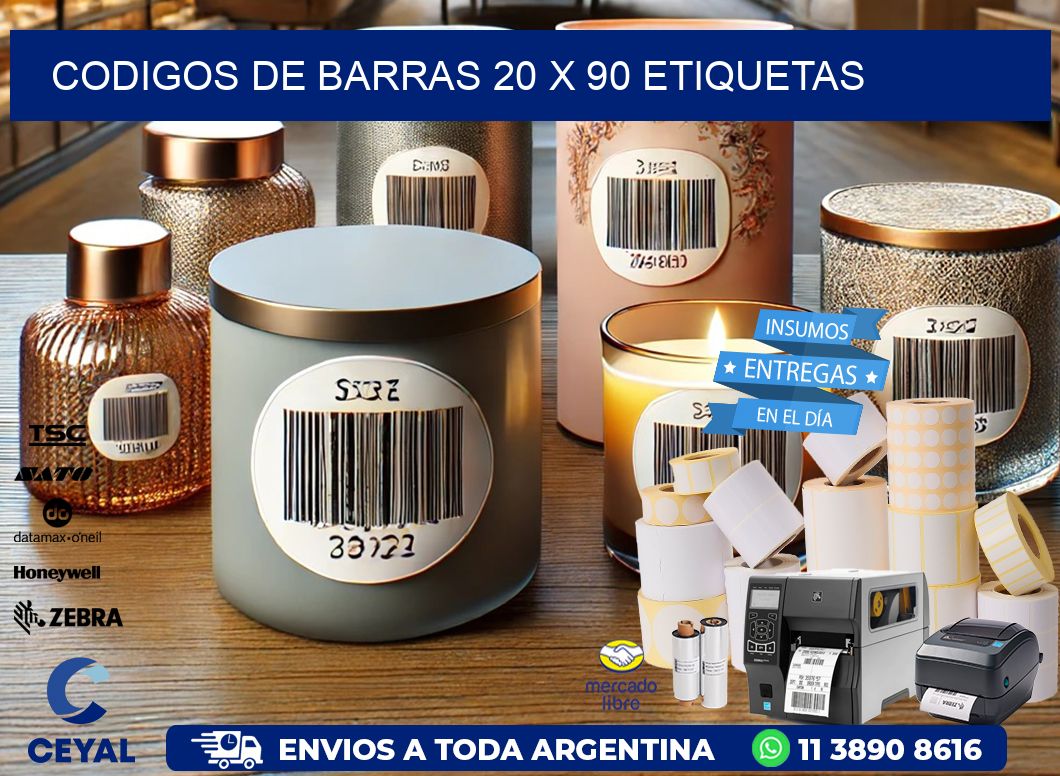 codigos de barras 20 x 90 etiquetas