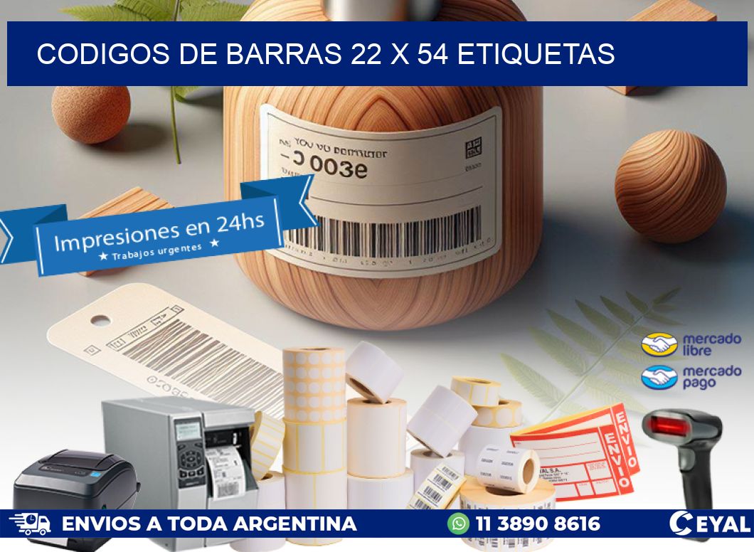 codigos de barras 22 x 54 etiquetas