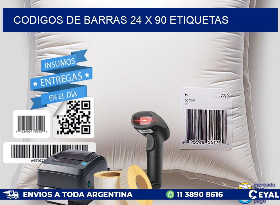 codigos de barras 24 x 90 etiquetas