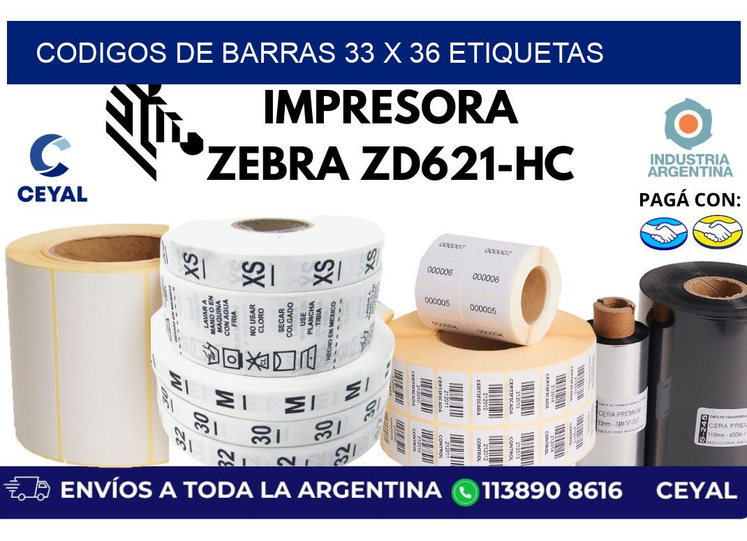 codigos de barras 33 x 36 etiquetas
