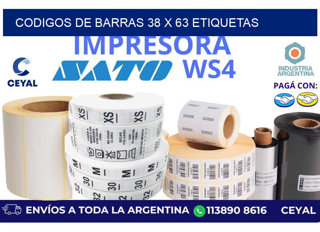 codigos de barras 38 x 63 etiquetas