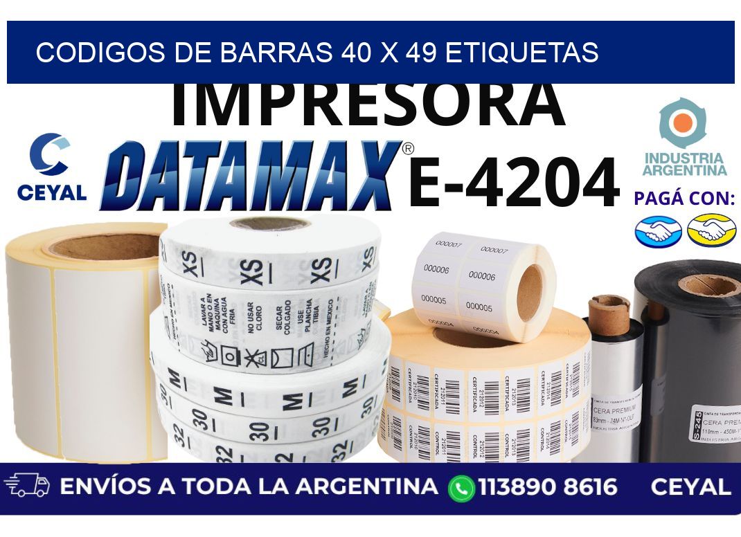 codigos de barras 40 x 49 etiquetas