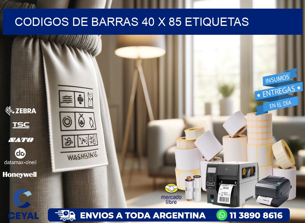 codigos de barras 40 x 85 etiquetas