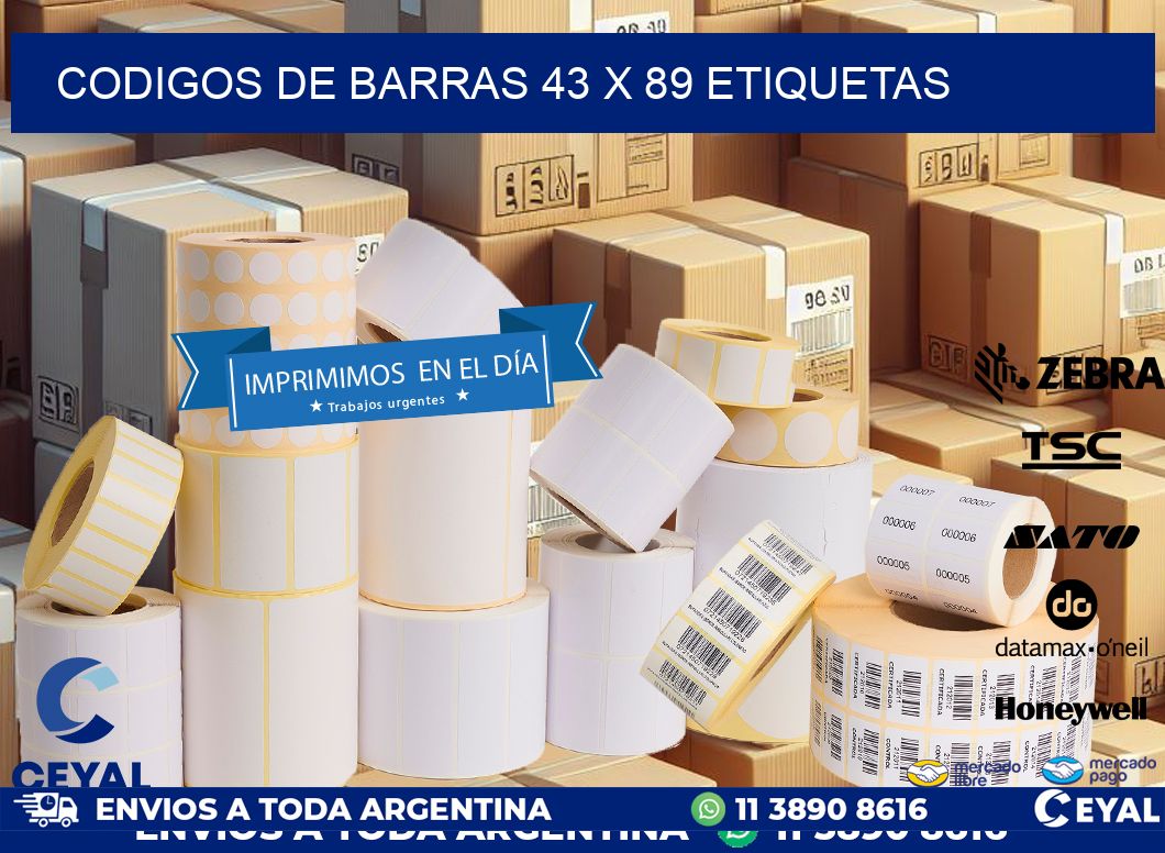 codigos de barras 43 x 89 etiquetas