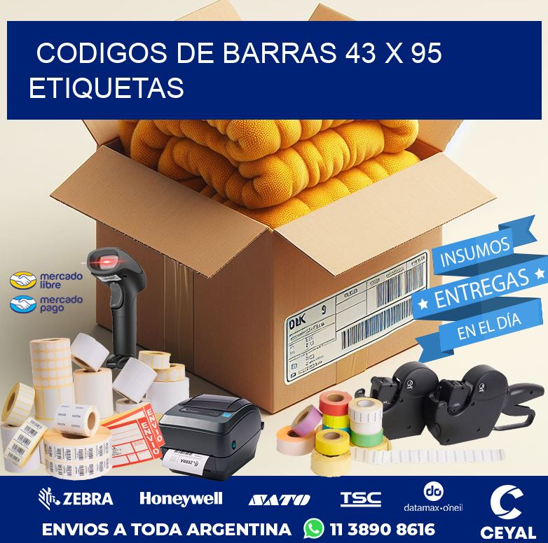 codigos de barras 43 x 95 etiquetas