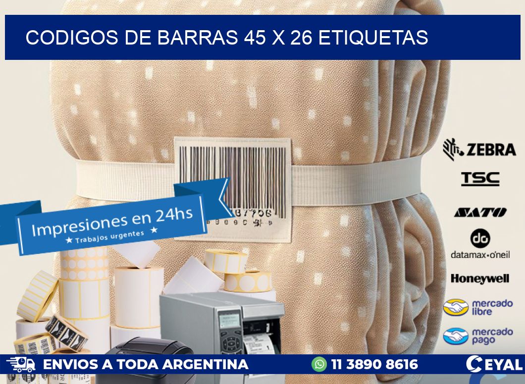 codigos de barras 45 x 26 etiquetas