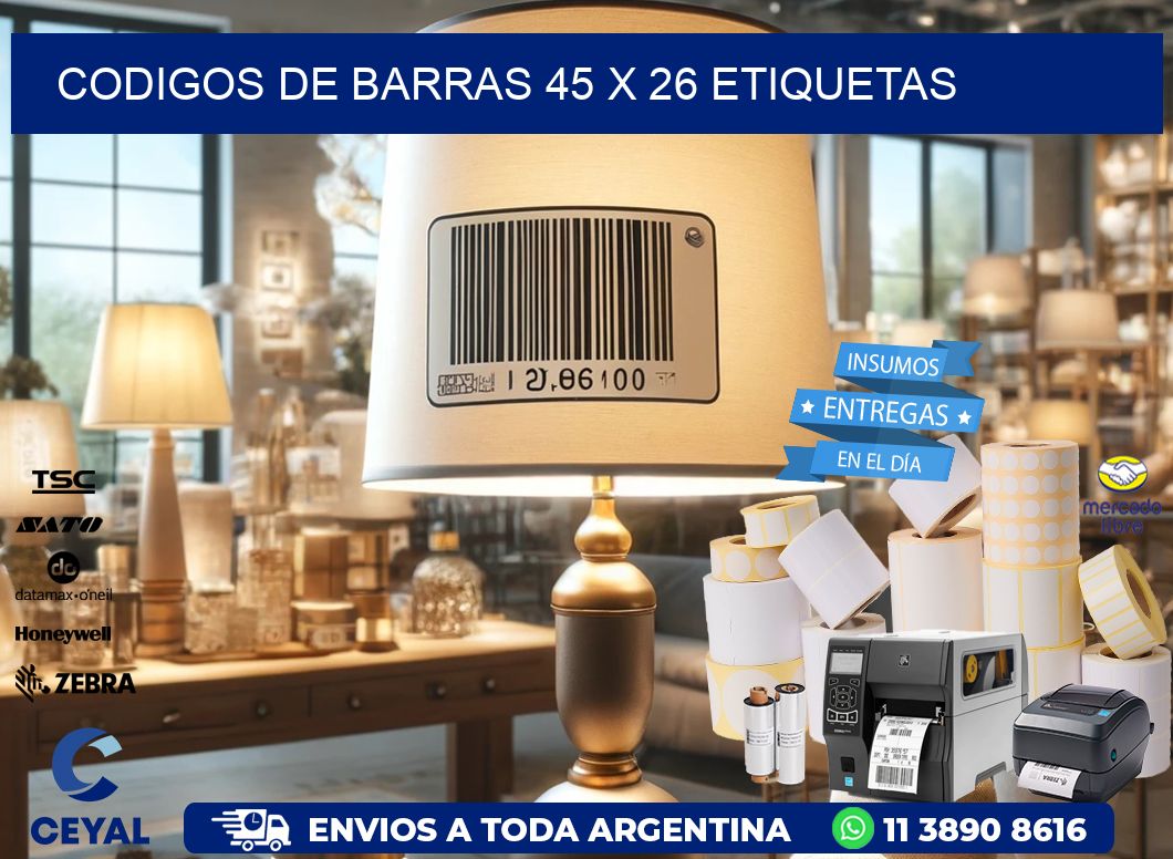 codigos de barras 45 x 26 etiquetas
