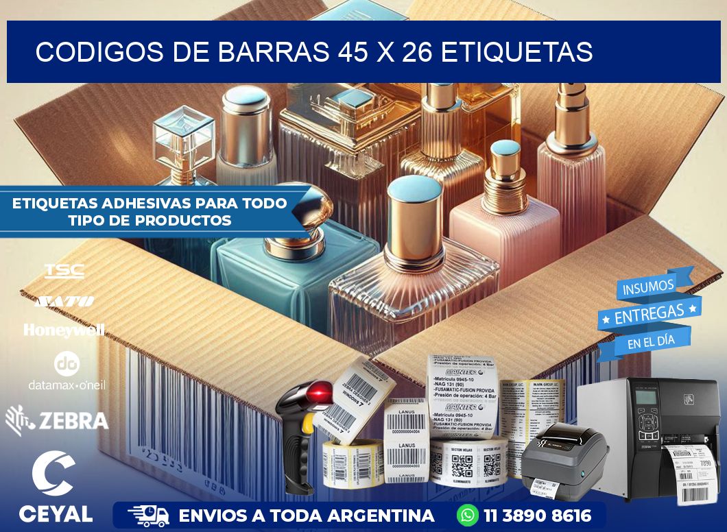 codigos de barras 45 x 26 etiquetas